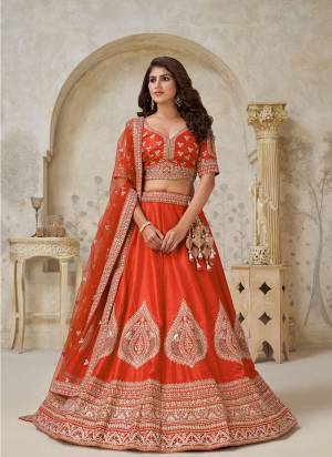 For A Designer Look,Grab These Lehenga Choli in Fine Colored.These Lehenga And Choli Are Fabricated On Silk Pair With Soft Net Dupatta.Its Beautified With Designer Embroidery,Hand Work.