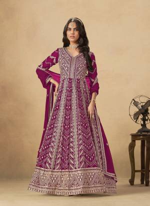 Looking These Beautiful Party Wear Fine Color Anarkali Suits.These Top Are Faux Georgette And Dupatta Are Faux Georgette And Bottom Santoon Fabricated.Its Beautified With Heavy Designer Embroidery Work.