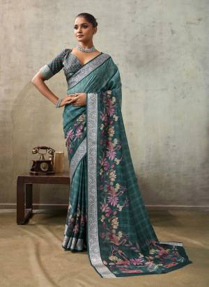 Attrective These Party Wear Saree in Fine Colored.These Saree Are Crepe Viscose And Blouse is Fabricated On Crepe Viscose Pair.Its Beautified With Woven Border Designer, Digital Printed.