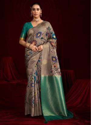 Attrective These Party Wear Saree in Fine Colored.These Saree Are Soft Silk And Blouse is Fabricated On Soft Silk Pair.Its Beautified With Woven Designer, Digital Kalamkari Printed.