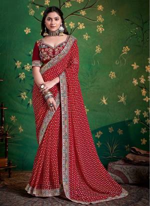 Garb These Party Wear Saree in Fine Colored.These Saree Are Georgette And Blouse is Fabricated On Georgette Pair.Its Beautified With Printed Designer With Embroidery Work Lace Border And Blouse.