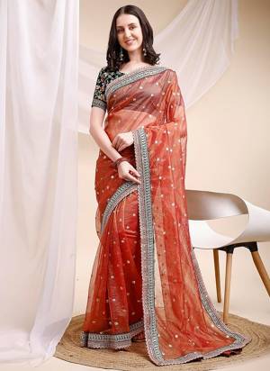 Looking These Party Wear Saree in Fine Colored.These Saree Are Banarasi Crush And Blouse is Fabricated On Banglori Satin.Its Beautified With Designer Thread,Sequance Embroidery Work.