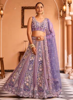 Attrective Looking This Party Wear Fine Color Fancy Heavy Designer Choli And Lahenga Fabriced On Net And Dupatta Net In Fabricated Beautified With Attrective Designer Heavy Sequance, Thread Embroidery Work. Buy Now.