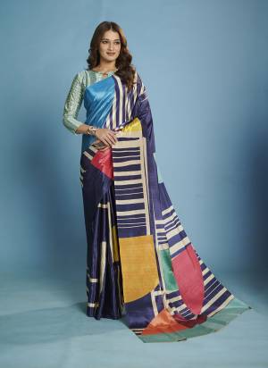 Attractive These Fastive And Party Wear Saree in Fine Colored.These Saree And Blouse is Fabricated On Malai Crepe Silk.Its Beautified With Designer Digital Printed.