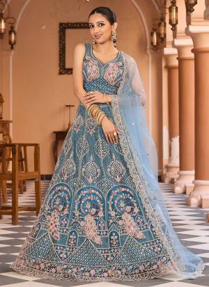 Attrective Looking This Party Wear Fine Color Fancy Heavy Designer Choli And Lahenga Fabriced On Net And Dupatta Net In Fabricated Beautified With Attrective Designer Heavy Sequance,Thread Embroidery Work. Buy Now.