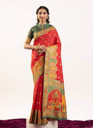 Looking These Festive Wear Saree in Fine Colored.These Saree And Blouse is Fabricated On Banarasi Pashmina Silk.Its Beautified With Woven Meenakari Designer.