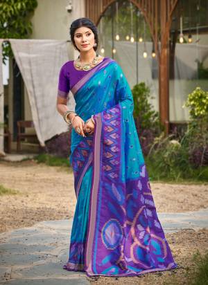 Attractive These Fastive And Party Wear Saree in Fine Colored.These Saree And Blouse is Fabricated On Soft Silk.Its Beautified With Woven Multy Designer.