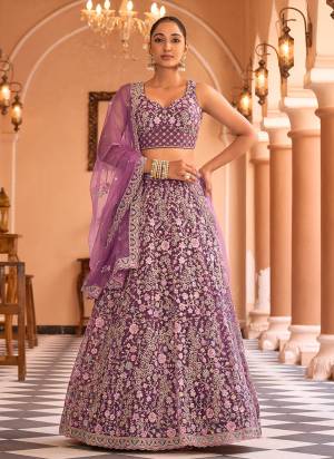Attrective Looking This Party Wear Fine Color Fancy Heavy Designer Choli And Lahenga Fabriced On Net And Dupatta Net In Fabricated Beautified With Attrective Designer Sequance,Thread Embroidery Work. Buy Now.