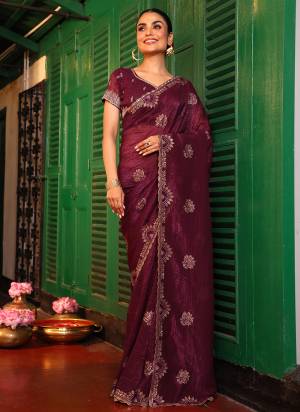 Garb These Fancy Party Wear Saree in Fine Colored.These Saree Are Chiffon And Blouse is Fabricated On Art Silk Pair.Its Beautified With Fancy Disigner Embroidery Work Saree.