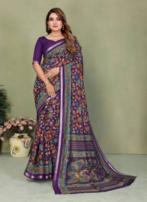 Garb These Party Wear Saree in Fine Colored.These Saree And Blouse is Fabricated On Mul Cotton.Its Beautified With Designer Traditional Digital Printed.