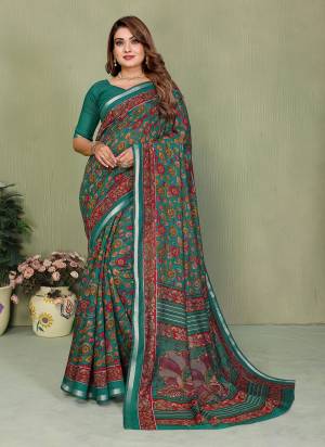 Garb These Party Wear Saree in Fine Colored.These Saree And Blouse is Fabricated On Mul Cotton.Its Beautified With Designer Traditional Digital Printed.