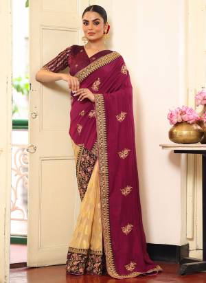 Garb These Fancy Party Wear Saree in Fine Colored.These Saree Are Viscose Rayon And Blouse is Fabricated On Art Silk Pair.Its Beautified With Fancy Disigner Embroidery Work Saree.
