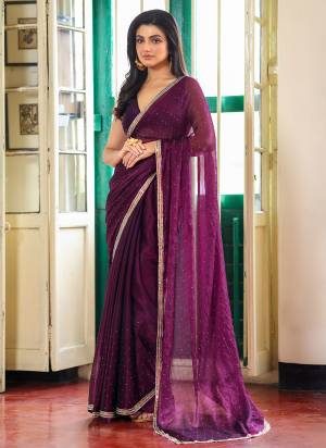 Garb These Fancy Party Wear Saree in Fine Colored.These Saree Are Organza And Blouse is Fabricated On Art Silk Pair.Its Beautified With Fancy Disigner Swarovski Work Saree.