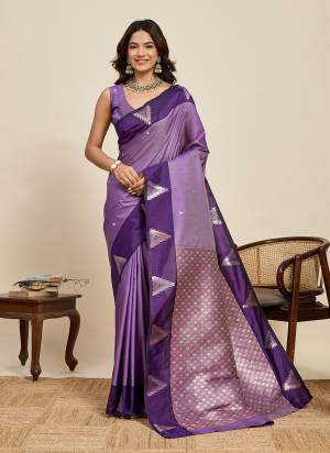 Attractive This Party Wear Saree Paired With Blouse.This Saree And Blouse Are Soft Silk Fabric With Woven Jari Designer. Buy This Pretty Saree Now.