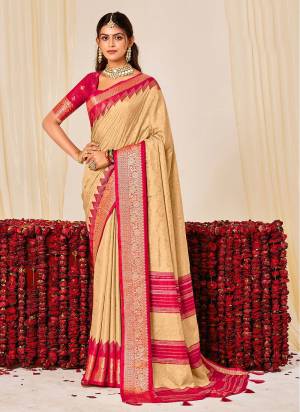 Garb These Traditinol Party Wear Saree in Fine Colored.These Saree Are Velvet Tussar Silk And Blouse is Fabricated On Velvet Tussar Silk Pair.Its Beautified With Woven Designer,Printed.