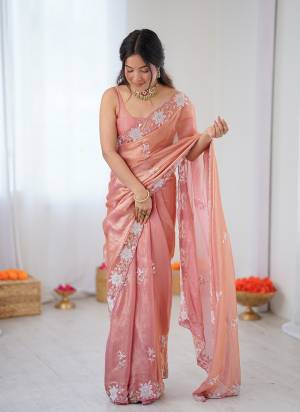 Looking These Fancy Party Wear Saree in Fine Colored.These Saree Are Fendy Satin And Blouse is Fendy Satin Fabricated.Its Beautified With Designer Sequance,Moti And Cut Dana Work.