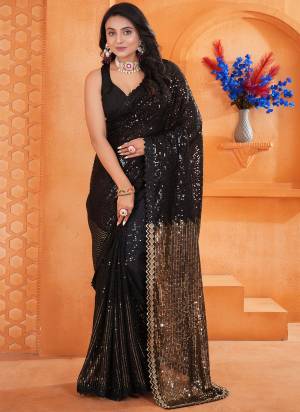 Attrective These Party Wear Fancy Saree in Fine Colored.These Saree Are Georgette And Blouse is Art Silk Fabricated.Its Beautified With Heavy Designer Sequance Embroidery Work.