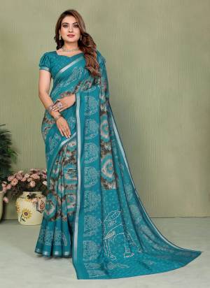 Looking These Party Wear Saree in Fine Colored.These Saree And Blouse is Fabricated On Mul Cotton.Its Beautified With Designer Printed.