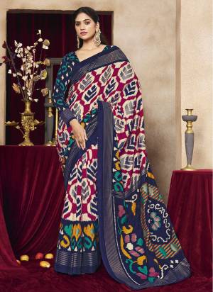 Garb These Traditinol Party Wear Saree in Fine Colored.These Saree Are Tussar Silk And Blouse is Fabricated On Tussar Silk Pair.Its Beautified With Woven Designer,Patola Printed.