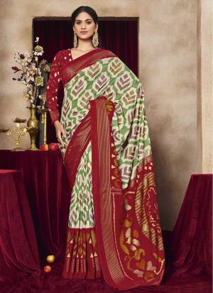 Garb These Traditinol Party Wear Saree in Fine Colored.These Saree Are Tussar Silk And Blouse is Fabricated On Tussar Silk Pair.Its Beautified With Woven Designer,Patola Printed.
