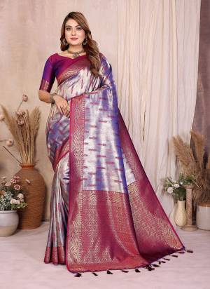 Attractive These Festive Wear Saree in Fine Colored.These Saree And Blouse is Fabricated On Banarasi Tissue Silk.Its Beautified With Weaving Jacquard Designer.