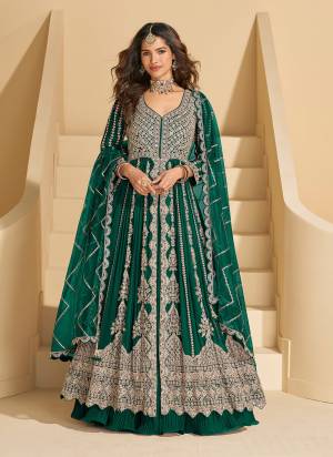 Attractive These Party Wear Free Size Stitched Anarkali Suit in Fine Colored Pair.These Top And Dupatta Are Chinon And Pair With Santoon Inner.Its Beautified With Heavy Designer Embroidery Work.
