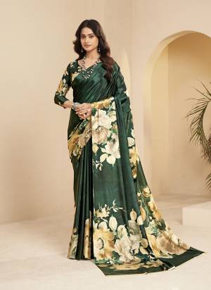 Attractive These Fastive And Party Wear Saree in Fine Colored.These Saree And Blouse is Fabricated On Malai Crepe Silk.Its Beautified With Designer Digital Printed.