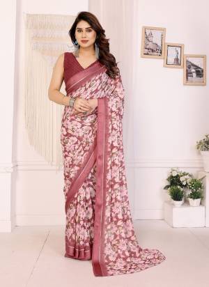 Attrective These Party Wear Saree in Fine Colored.These Saree Are Moss Satin Patta And Blouse is Moss Satin Patta Fabricated.Its Beautified With Designer Flower Printed.