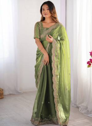 Looking These Party Wear Saree in Fine Colored.These Saree Are Burbery Silk And Blouse is Fabricated On Burbery Silk.Its Beautified With Fancy Designer Embroidery Work.