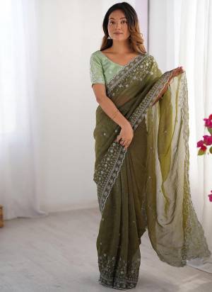 Looking These Party Wear Saree in Fine Colored.These Saree Are Crunchy Silk And Blouse is Fabricated On Banglori Silk.Its Beautified With Designer Embroidery Cut  Work.