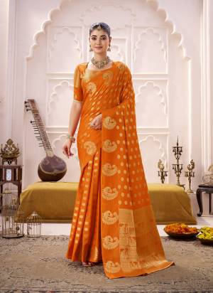 Garb These Festive And Party Wear Saree in Fine Colored.These Saree And Blouse is Fabricated On Roop Silk.Its Beautified With Weaving Jari Designer.