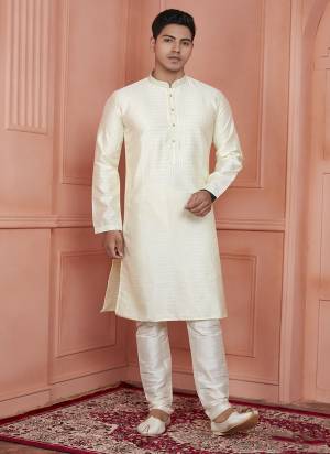 Looking These Party Wear Mans Wear Kutra Payjama wearing this fashionable. These Kurta Are Jacquard Silk And Payjama Art Silk finest Fabriced With Woven Designer With Embroidery Work.