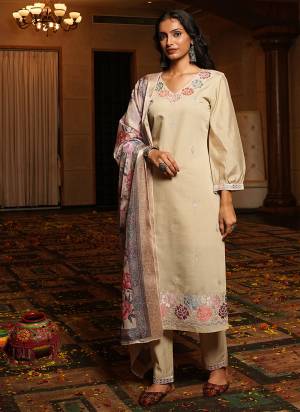 Attractive These Party Wear Suit in Fine Colored Pair With Bottom And Dupatta.These Top And Bottom Are Fabricated On Cotton Silk Pair With Jacquard Simmer Dupatta.Its Beautified With Designer Embroidery Work.