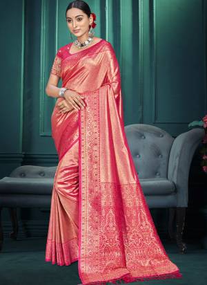 Attractive These Fastive And Party Wear Saree in Fine Colored.These Saree And Blouse is Fabricated On Kanjivaram Silk.Its Beautified With Woven Designer.
