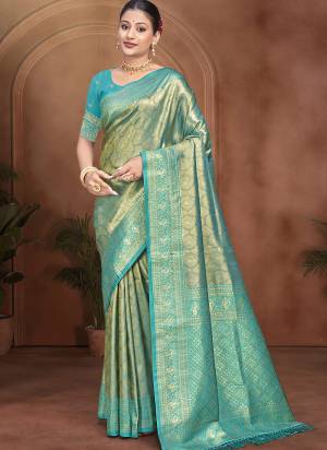 Garb These Fastive And Party Wear Saree in Fine Colored.These Saree And Blouse is Fabricated On Kanjivaram Silk.Its Beautified With Woven Designer.