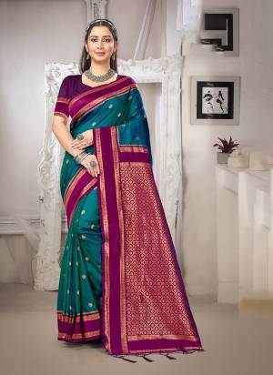 Attractive These Fastive And Party Wear Saree in Fine Colored.These Saree And Blouse is Fabricated On Silk.Its Beautified With Woven Pallu Border Galla Designer.
