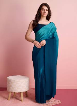 Attractive These Party Wear Ready To Wear Saree in Fine Colored.These Saree Are Chinon And Blouse is Chinon Fabricated.Its Beautified With Designer Pedding Color With Printed Blouse.