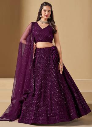 For A Designer Look,Grab These Party Wear Lehenga Choli in Fine Colored.These Lehenga And Blouse Are Fabricated On Georgette Pair With Dupatta Are Soft Net.Its Beautified With Thread,Sequance Embroidery Work.