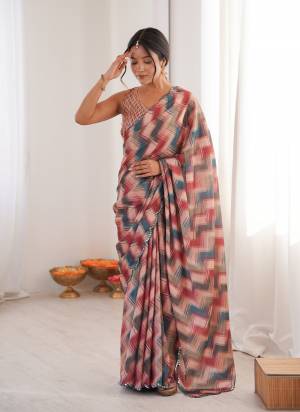 Garb These Party Wear Saree in Fine Colored.These Saree Are Chinon And Blouse is Chinon Fabricated.Its Beautified With Designer Digital Printed With Mirror Cut Work Border.