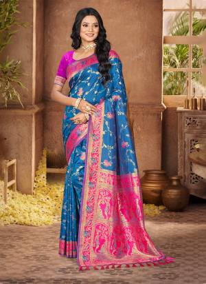 Looking These Fastive And Party Wear Saree in Fine Colored.These Saree And Blouse is Fabricated On Silk.Its Beautified With Woven Jari Designer.
