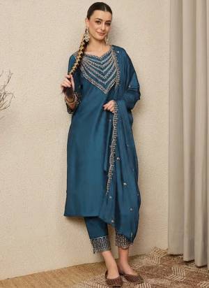 Looking These Suit in Fine Colored Pair With Bottom And Dupatta.These Top Are Roman Silk And Bottom Are Fabricated On Roman Silk Pair With Chinon Dupatta.Its Beautified With Designer Embroidery Work.