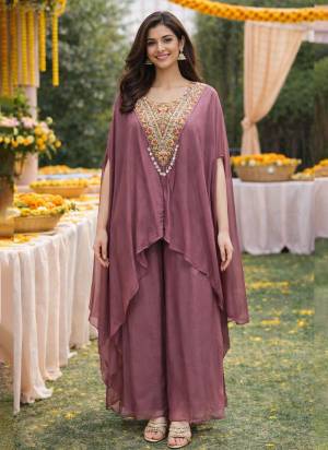 Attrective These Beautiful Looking Readymade Top With Plazzo.These Top And Bottom Are Viscose Chinon Fabricated.Its Beautified  With Disigner Embroidery,Hand Work.