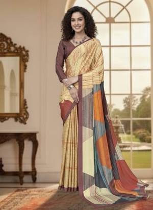 Attractive These Fastive And Party Wear Saree in Fine Colored.These Saree And Blouse is Fabricated On Crepe Silk.Its Beautified With Designer Digital Printed.