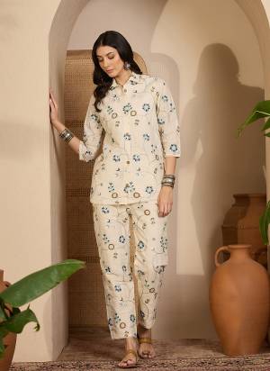 Looking These Beautiful Looking Readymade Co Ord Dress.These Top And Bottom Are Khadi Silk Fabricated.Its Beautified  With Disigner Embroidery Work.