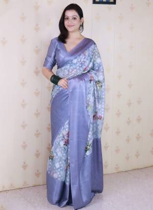 Looking These Party Wear Saree in Fine Colored.These Saree And Blouse is Fabricated On Georgette.Its Beautified With Weaving Jari Designer With Floral Printed.