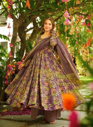 Garb These Beautiful Looking Readymade Plazzo Suits.These Top Are Muslin And Bottom is Fabricated On Muslin And Muslin Dupatta.Its Beautified With Designer Digital Printed.