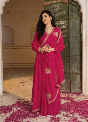 Attrective These Beautiful Party Wear Looking Readymade Gown With Bottom.These Gown And Dupatta Are Georgette Fabricated.Its Beautified With Disigner Embroidery Work.