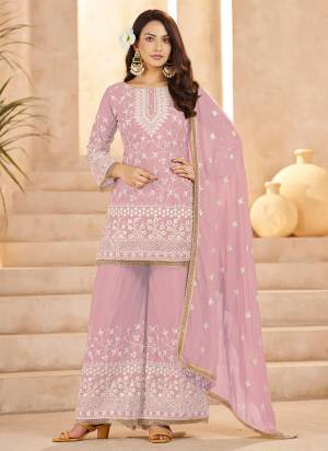 Attractive These Party Wear Plazzo Suit in Fine Colored Pair With Bottom And Dupatta.These Top Are Star Georgette And Dupatta Are Fabricated On Star Georgette Pair With Star Georgette Bottom.Its Beautified With Designer Cotton Thread,Sequance Embroidery Work.