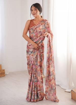 Attractive These Party Wear Saree in Fine Colored.These Saree Are Chinon And Blouse is Chinon Fabricated.Its Beautified With Designer Digital Printed With Mirror Cut Work Border.