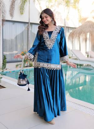 Attactive These Beautiful Looking Readymade Suit With Dupatta.These Top Bottom And Dupatta is Fabricated On Ice Velvet.Its Beautified With Designer Mirror,Jari Embroidery Work.